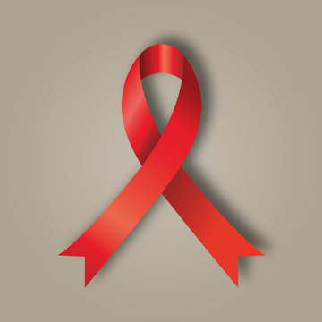 AIDS awareness ribbon vector illustration 