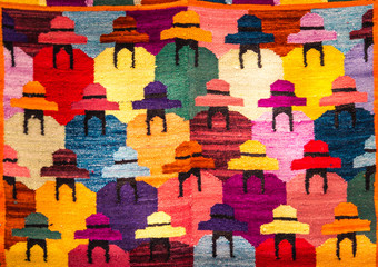 Colorful Inca textile patterns - obrazy, fototapety, plakaty
