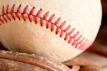 Sports Equipment old Baseball background texture