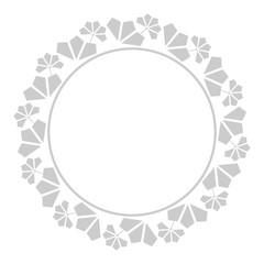 Decorative frame Elegant vector element for design in Eastern style, place for text. Floral grey border. Lace illustration for invitations and greeting cards