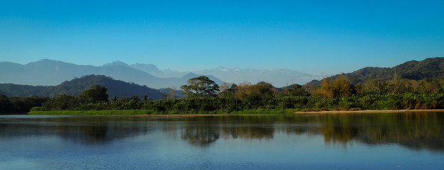 Fototapeta na wymiar The river of Palomino and the Colombian Andes