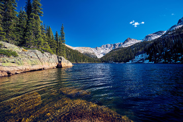 Lake Verna, Rocky Mountains, Colorado, USA.