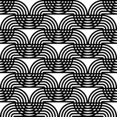 Design seamless monochrome waving pattern