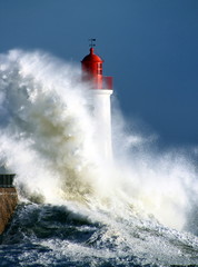 Tempête sur le phare