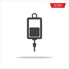 IV bag icon vector isolated on white background.