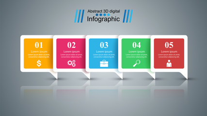Speech bubbles icon. Dialog box info. Abstract infographic