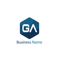 Initial Letter GA Logo Template Design