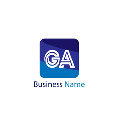 Initial Letter GA Logo Template Design