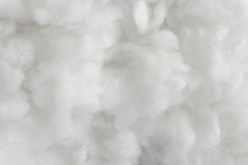 White cotton texture is soft, fluffy wadding background