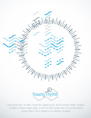 Technological vector wallpaper made with abstract lines. Modern geometric composition for use as advertising banner.