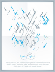 Futuristic vector technology background. Abstract wavy lines pattern, art graphic illustration can be used as booklets cover design.