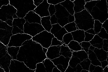 Dark dried and cracked earth background texture, Close-up of  black dry fissure ground, fracture surface
