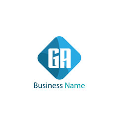 Initial Letter GA Logo Template Design