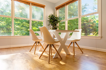 Kitchen dining table and chairs bright interior room