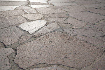 Beautiful stone floor reflecting the sunlight