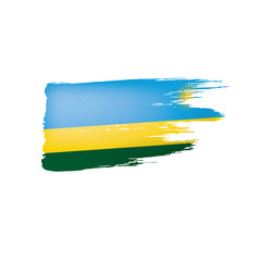 Rwanda flag, vector illustration on a white background.