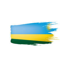 Rwanda flag, vector illustration on a white background.