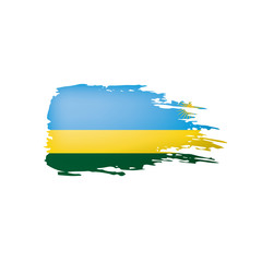 Obraz premium Rwanda flag, vector illustration on a white background.