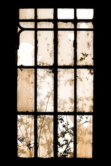 An old broken window