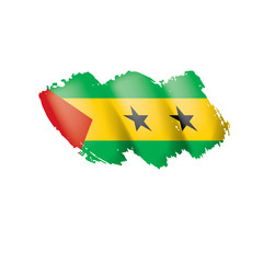 Sao Tome and Principe flag, vector illustration
