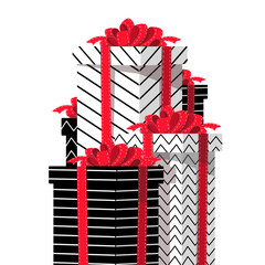 Gift boxes.Isolated vector illustration. 