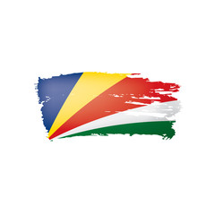 Seychelles flag, vector illustration on a white background.