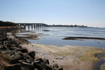 Philip Island Road bridge, view from san remo, victoria