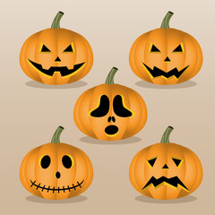 jack o lantern pumpkin face