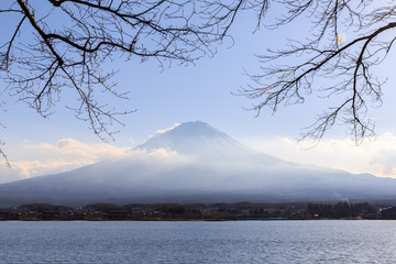 Mountain Fuji at Yamanashi, snow season