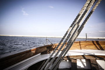 Obraz premium Ship background and free space for your decoration. 