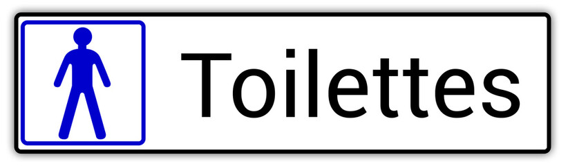 Panneau en France : Toilettes pour hommes et femmes, wc mixtes et unisexe - panneau pour salle de bain, toilettes et autres commodités