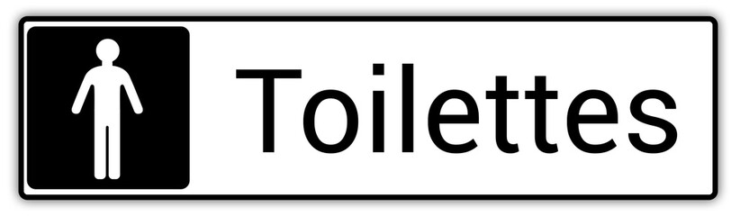 Panneau en France : Toilettes pour hommes et femmes, wc mixtes et unisexe - panneau pour salle de bain, toilettes et autres commodités