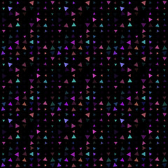 Abstract seamless pattern background with multi-colored varied triangles.