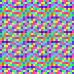 Seamless pattern background from a variety of multicolored squares.