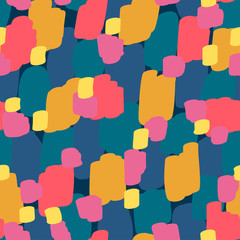 Beautiful abstract seamless pattern. Handcrafted artistic style. Perfect for textile, wrapping, web and all kind of decorative projects. Vector illustration.