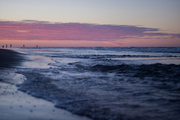 sunset over sea