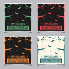 Happy halloween background card