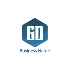 Initial Letter GD Logo Template Design