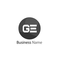 Initial Letter GE Logo Template Design