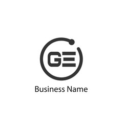 Obraz premium Initial Letter GE Logo Template Design