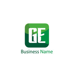 Initial Letter GE Logo Template Design