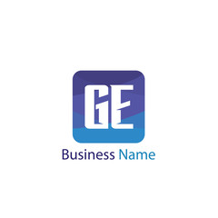 Initial Letter GE Logo Template Design