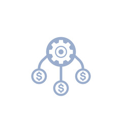 operational costs optimization icon on white
