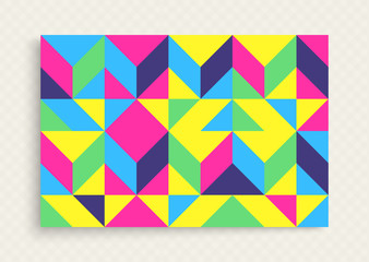 Cover design template for advertising. Abstract colorful geometric design. Pattern can be used as a template for brochure, annual report, magazine, poster, presentation, flyer and banner.