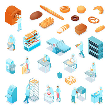 Isometric Bakery Set