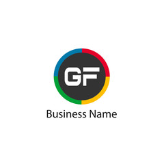 Fototapeta premium Initial Letter GF Logo Template Design