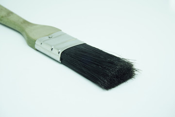 Head of paintbrush on white background.