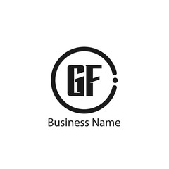 Initial Letter GF Logo Template Design