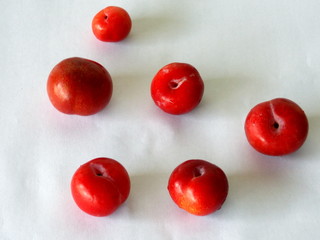 Cherry on white background. Fresh cherries on a white background