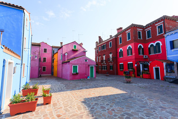 Traditional Burano colored houses, Venice